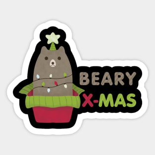 beary christmas Sticker